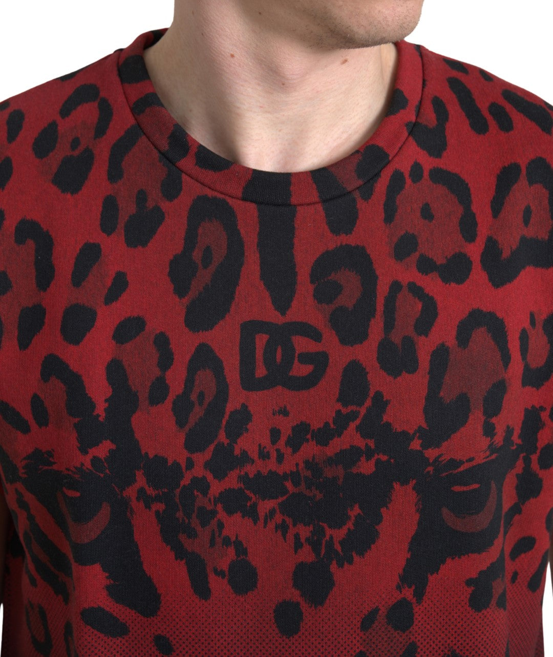 Dolce &amp; Gabbana Red Leopard Cotton Sleeveless Tank T-shirt