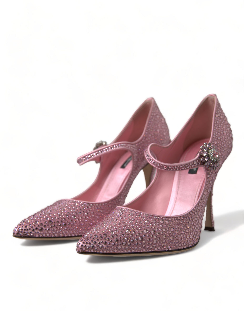 Dolce &amp; Gabbana Pink Strass Crystal Heels Pumps Shoes