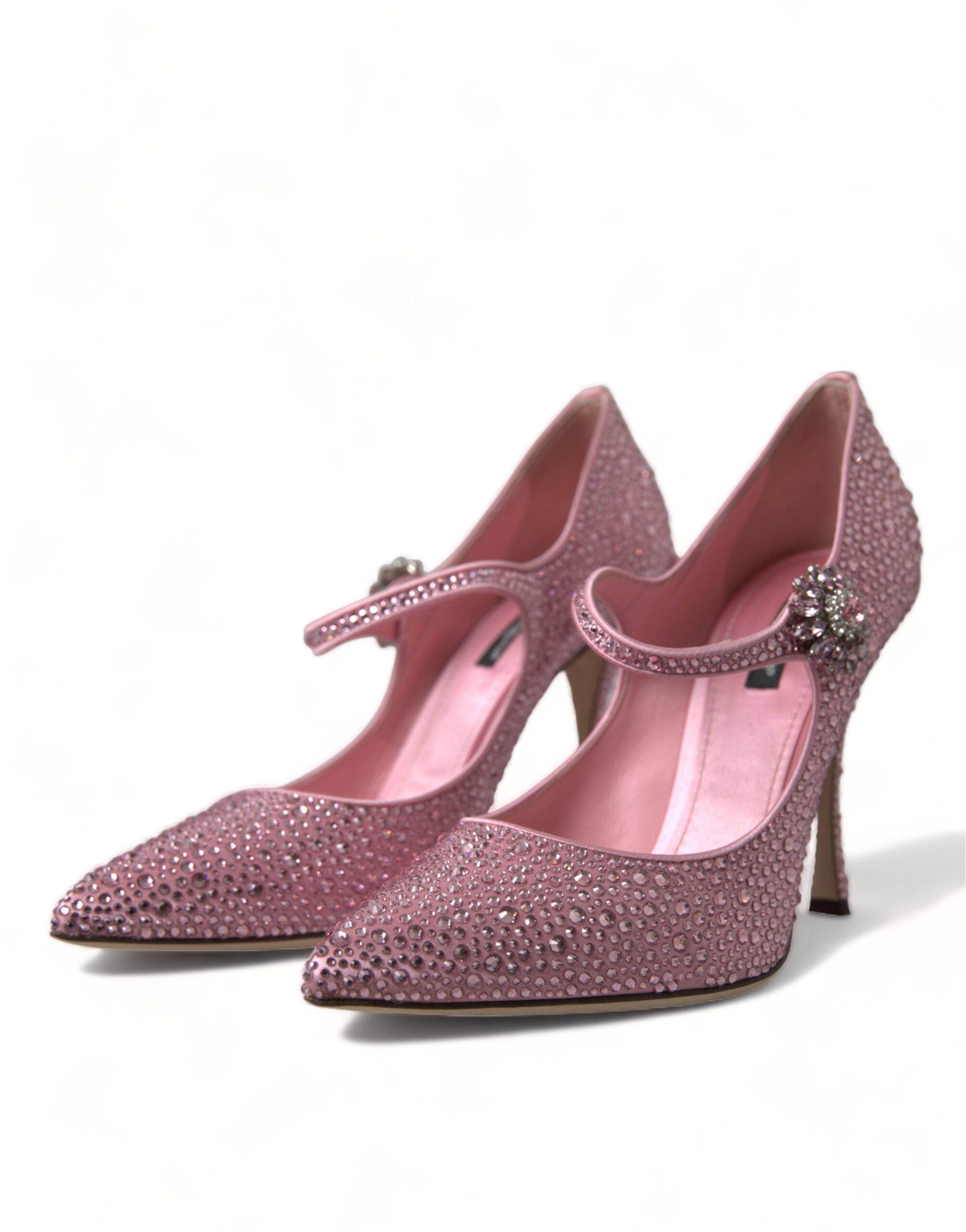 Dolce &amp; Gabbana Pink Strass Crystal Heels Pumps Shoes