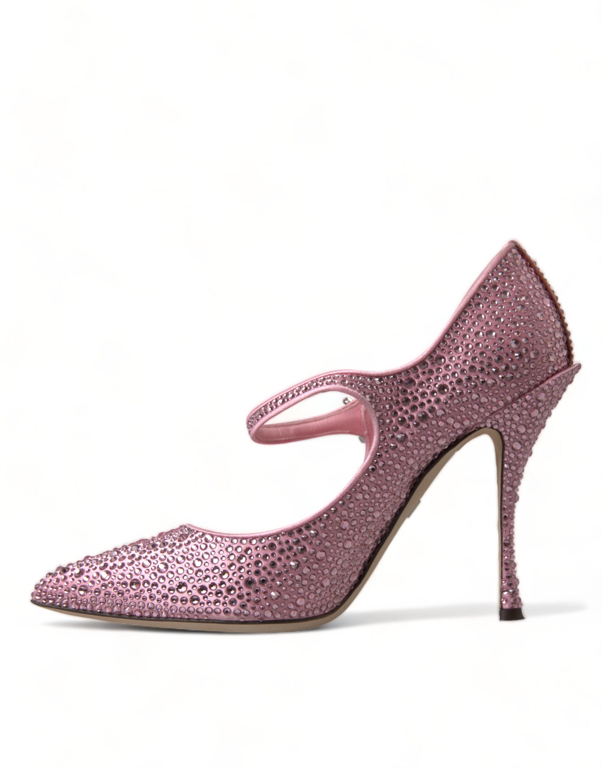 Dolce &amp; Gabbana Pink Strass Crystal Heels Pumps Shoes
