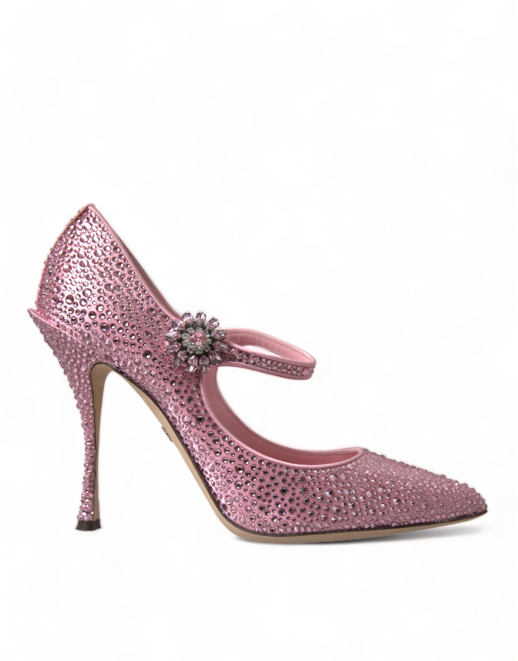 Dolce &amp; Gabbana Pink Strass Crystal Heels Pumps Shoes