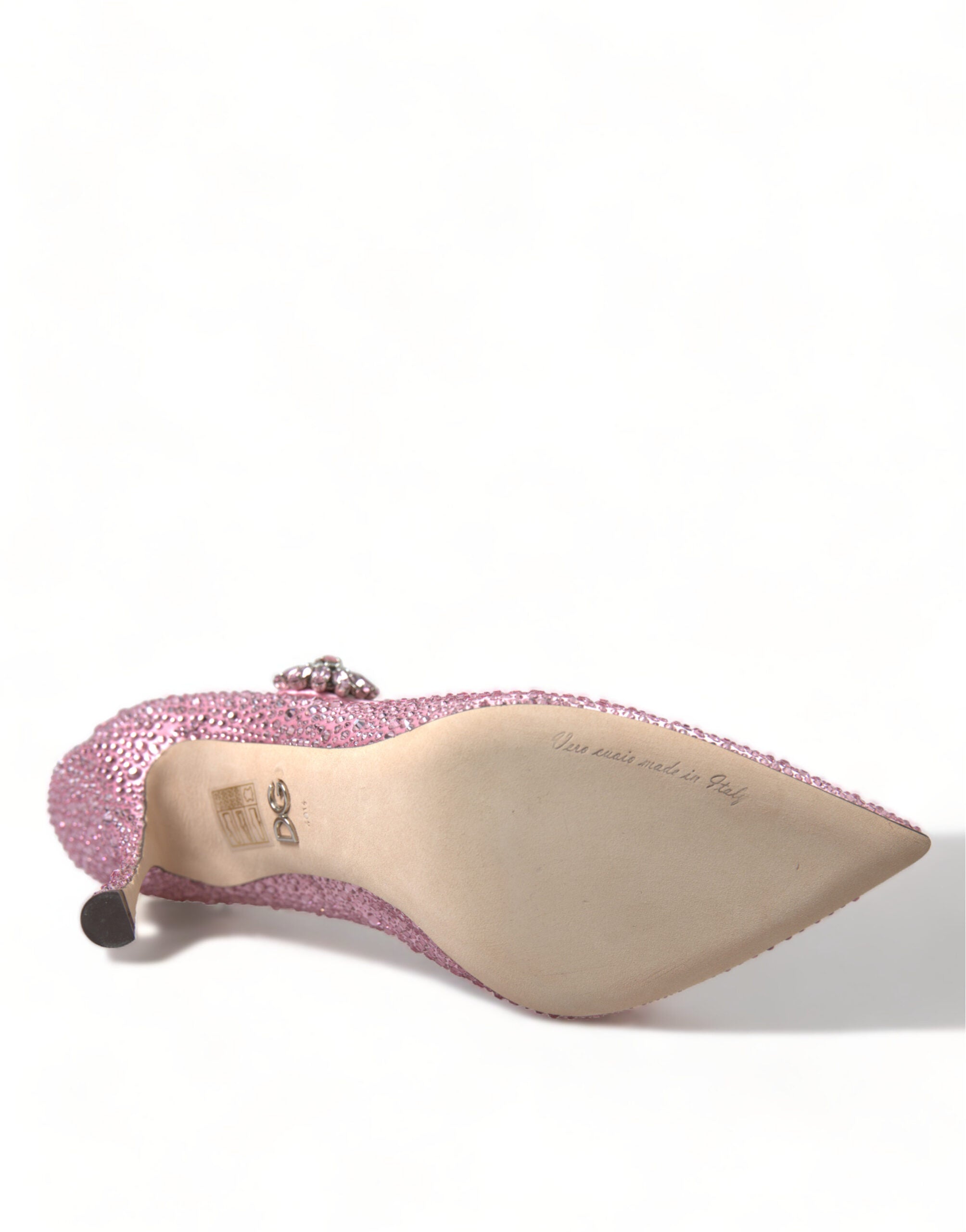 Dolce &amp; Gabbana Pink Strass Crystal Heels Pumps Shoes