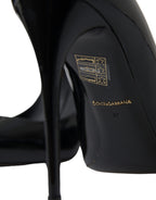 Dolce &amp; Gabbana Black Patent Leather Pumps Heels Shoes