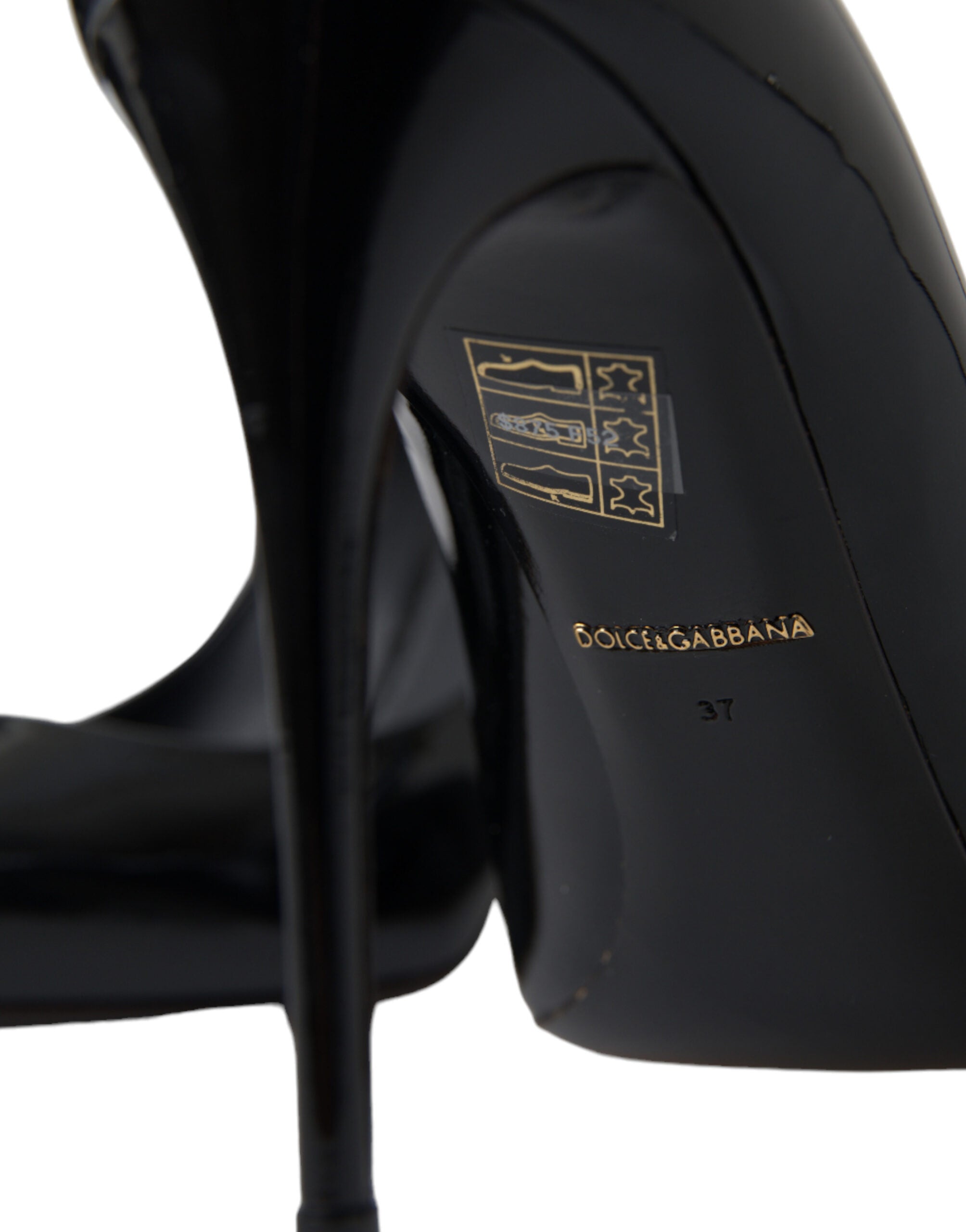 Dolce &amp; Gabbana Black Patent Leather Pumps Heels Shoes