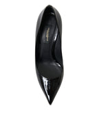 Dolce &amp; Gabbana Black Patent Leather Pumps Heels Shoes