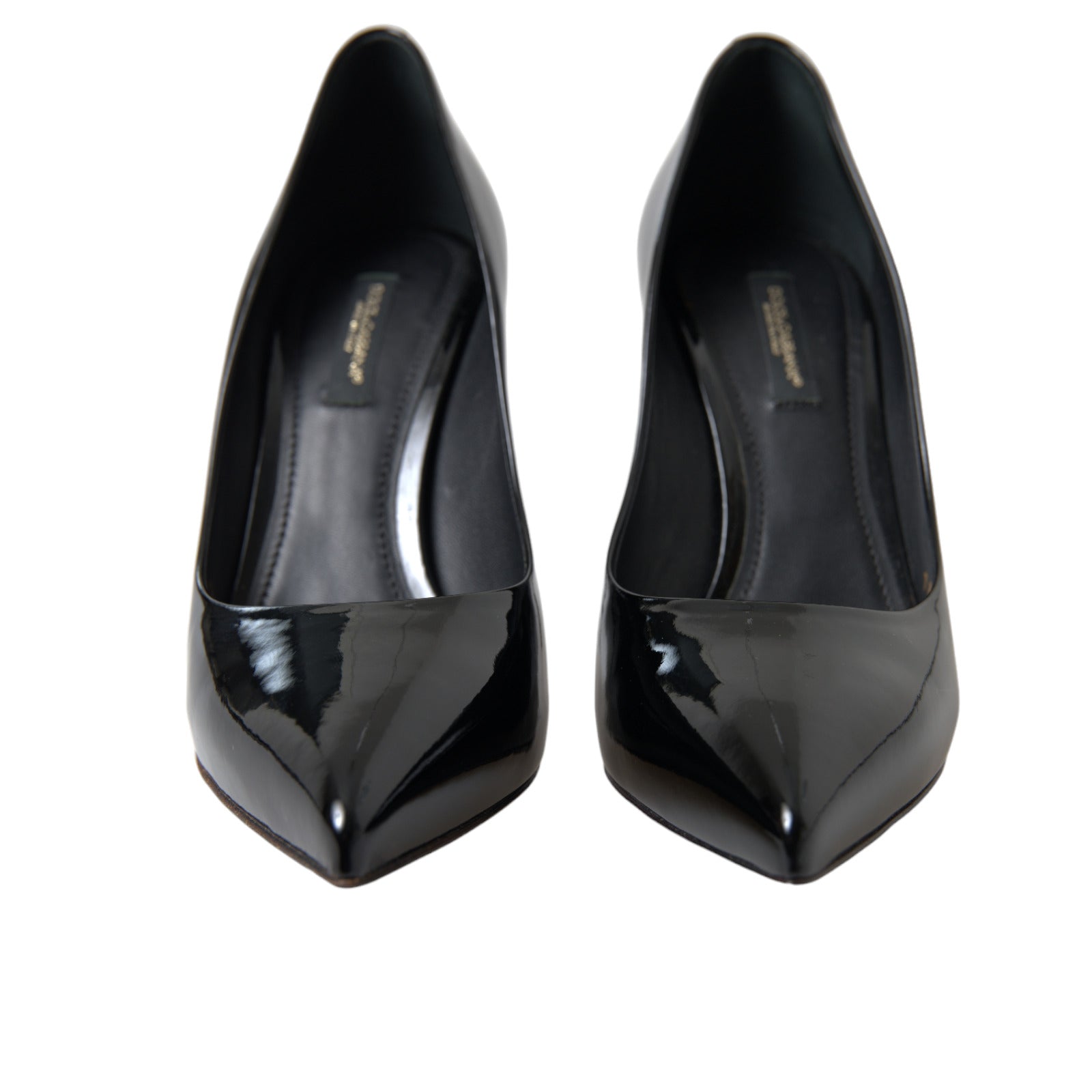 Dolce &amp; Gabbana Black Patent Leather Pumps Heels Shoes