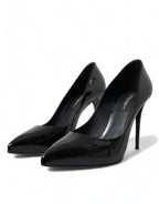 Dolce &amp; Gabbana Black Patent Leather Pumps Heels Shoes