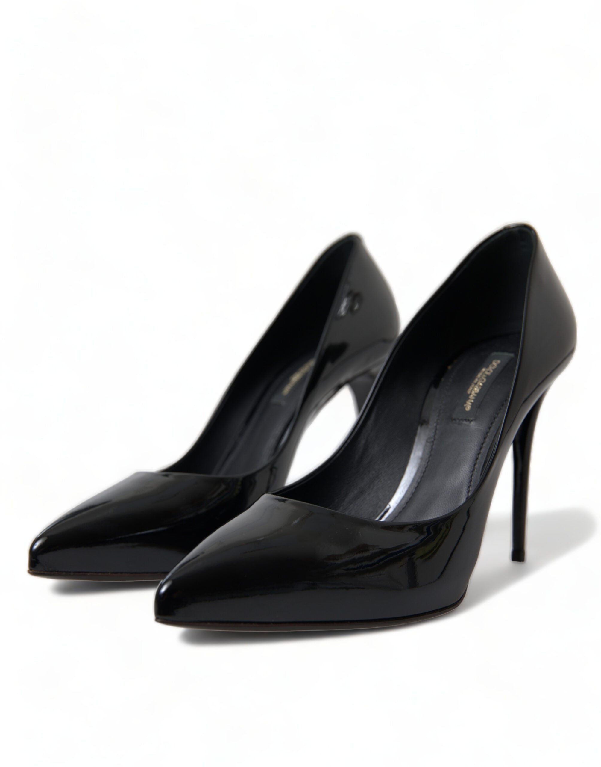 Dolce &amp; Gabbana Black Patent Leather Pumps Heels Shoes