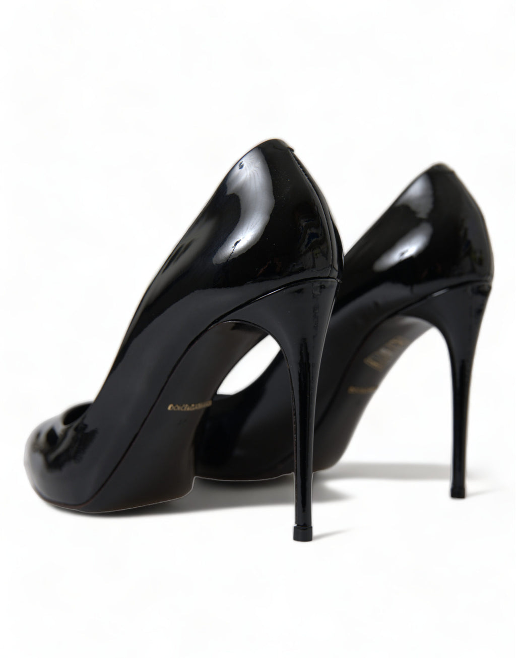 Dolce &amp; Gabbana Black Patent Leather Pumps Heels Shoes