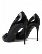 Dolce &amp; Gabbana Black Patent Leather Pumps Heels Shoes