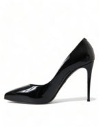 Dolce &amp; Gabbana Black Patent Leather Pumps Heels Shoes