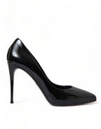 Dolce &amp; Gabbana Black Patent Leather Pumps Heels Shoes