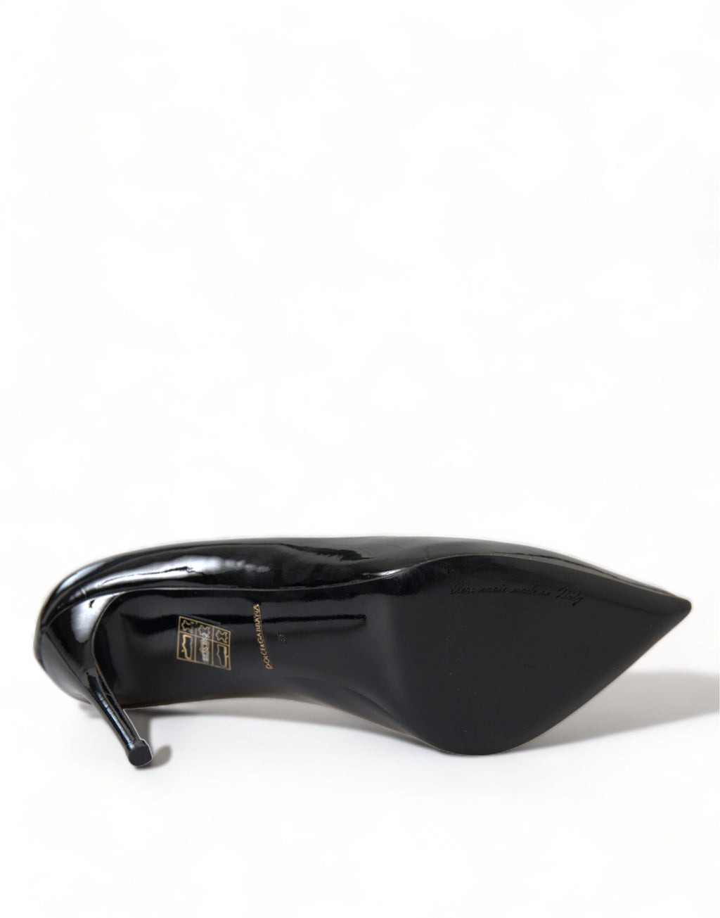 Dolce &amp; Gabbana Black Patent Leather Pumps Heels Shoes