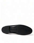 Dolce &amp; Gabbana Black Velvet Lace Up Formal Derby Dress Shoes
