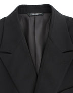 Dolce &amp; Gabbana Black wool slim fit blazer