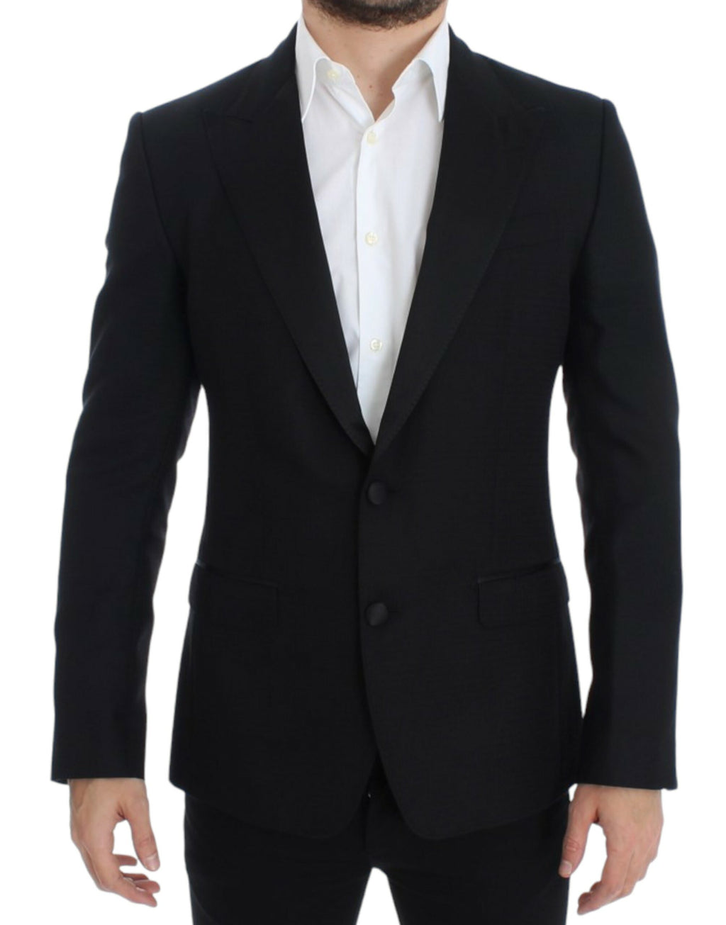 Dolce &amp; Gabbana Black wool silk SICILY blazer