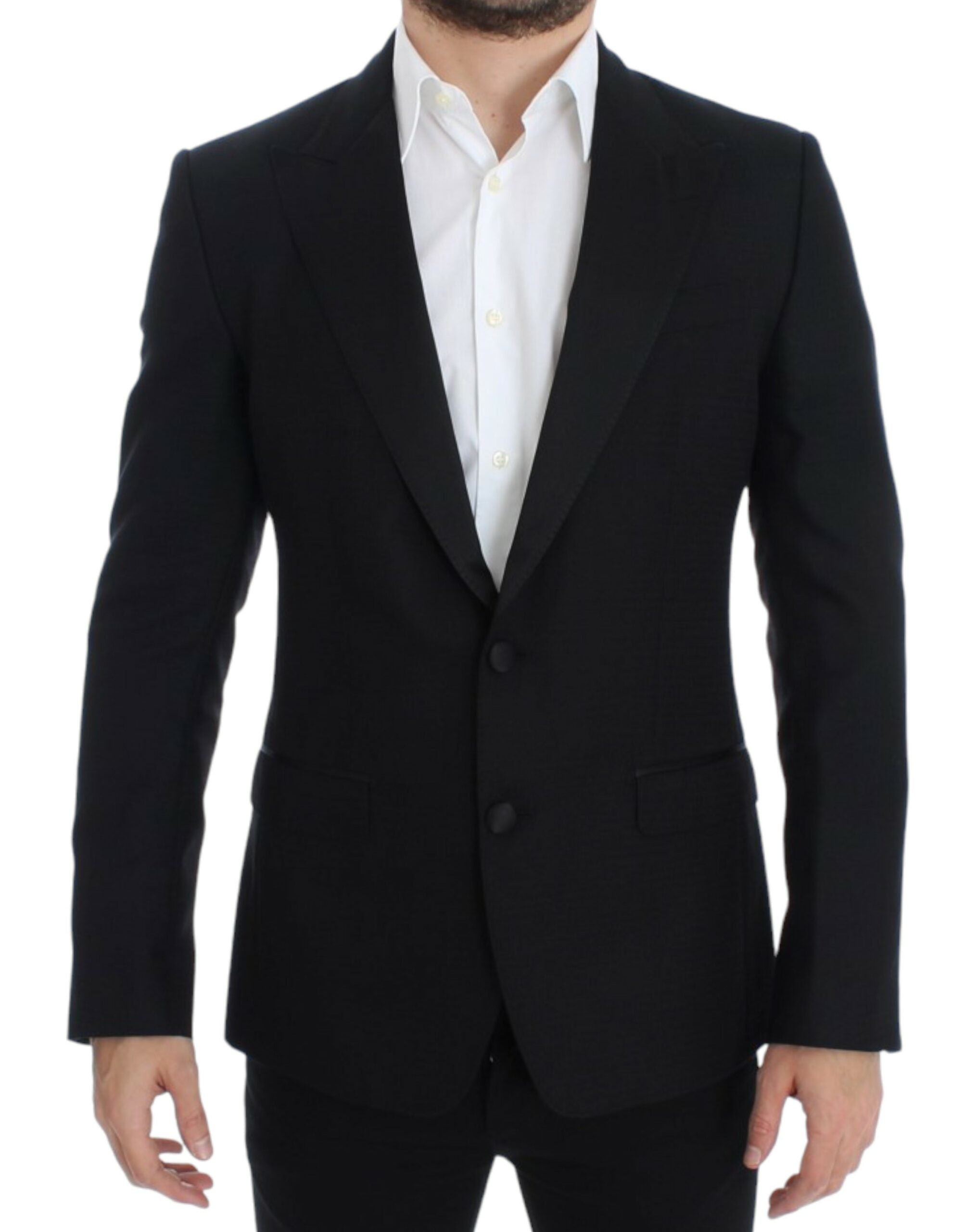 Dolce &amp; Gabbana Black wool silk SICILY blazer
