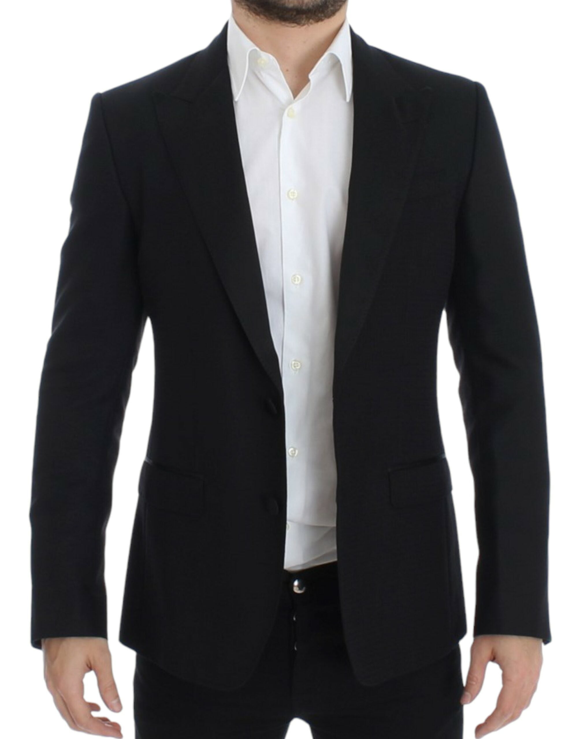 Dolce &amp; Gabbana Black wool silk SICILY blazer