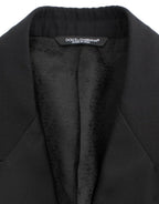 Dolce &amp; Gabbana Black wool silk SICILY blazer