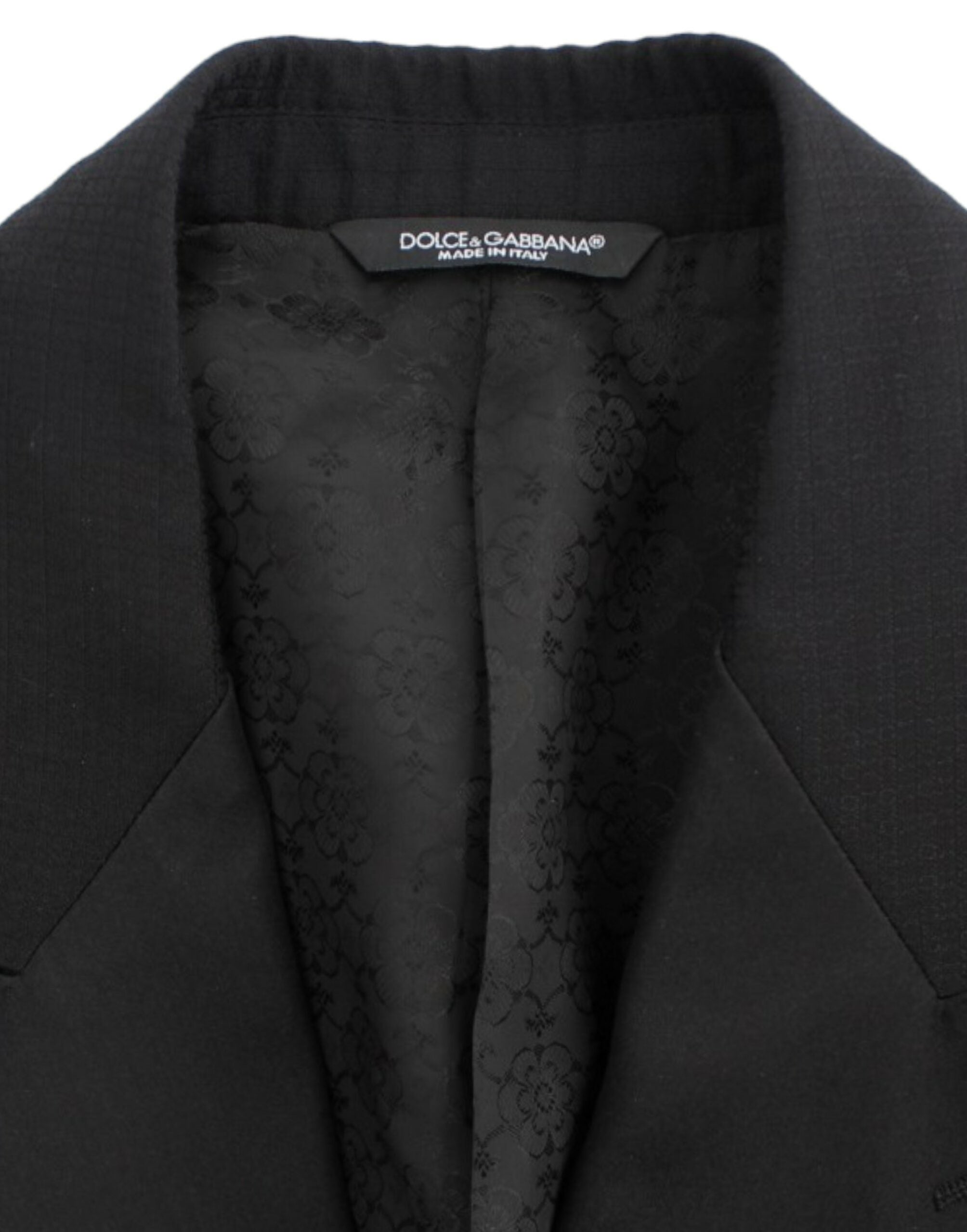 Dolce &amp; Gabbana Black wool silk SICILY blazer