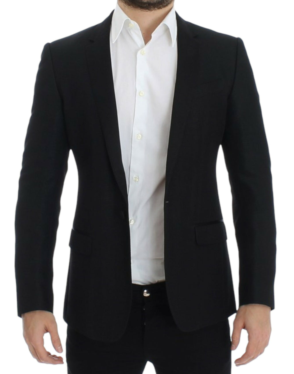 Dolce &amp; Gabbana Black wool MARTINI slim blazer