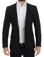 Dolce &amp; Gabbana Black wool MARTINI slim blazer