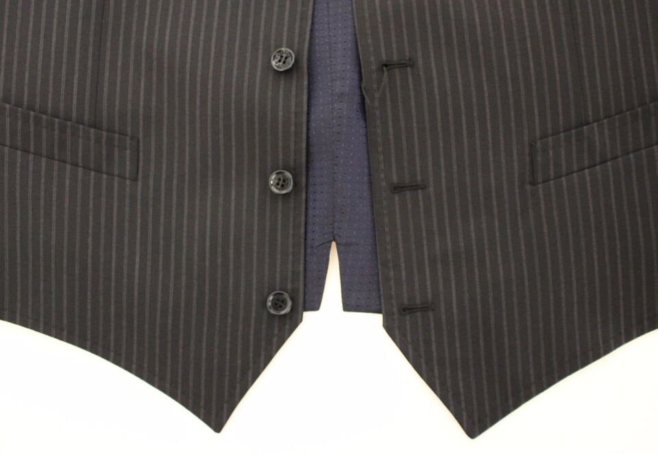 Dolce &amp; Gabbana Gray Stretch Formal Dress Vest Waistcoat