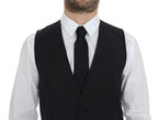 Dolce &amp; Gabbana Gray Stretch Formal Dress Vest Waistcoat