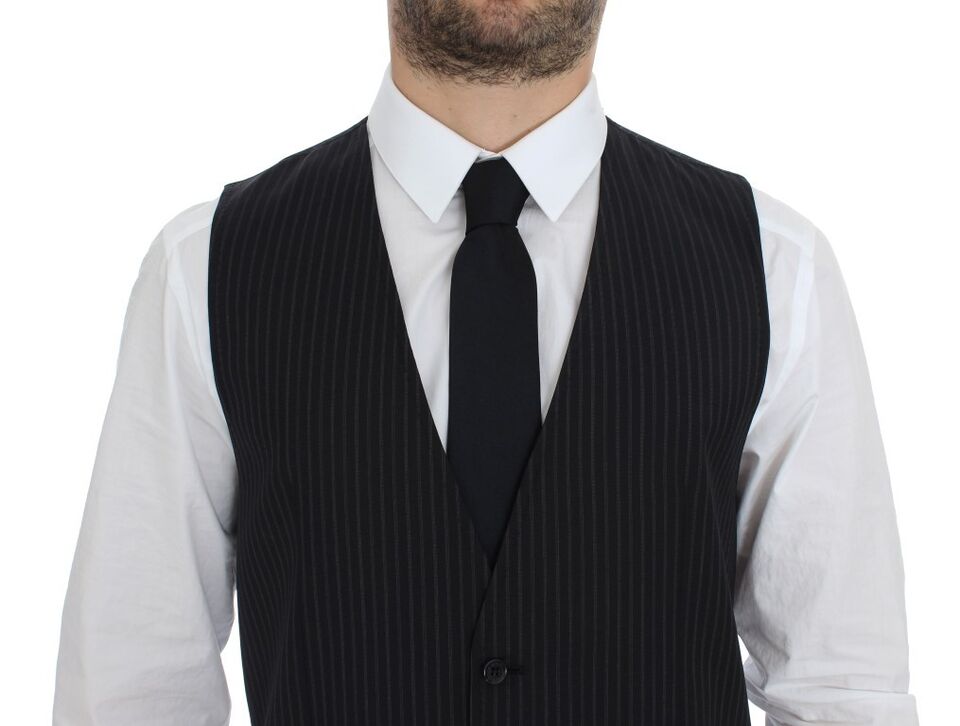 Dolce &amp; Gabbana Gray Stretch Formal Dress Vest Waistcoat