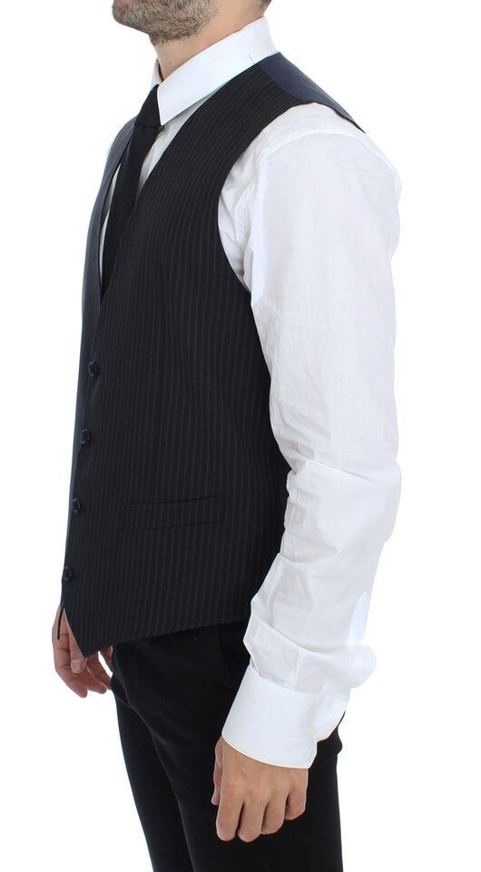 Dolce &amp; Gabbana Gray Stretch Formal Dress Vest Waistcoat