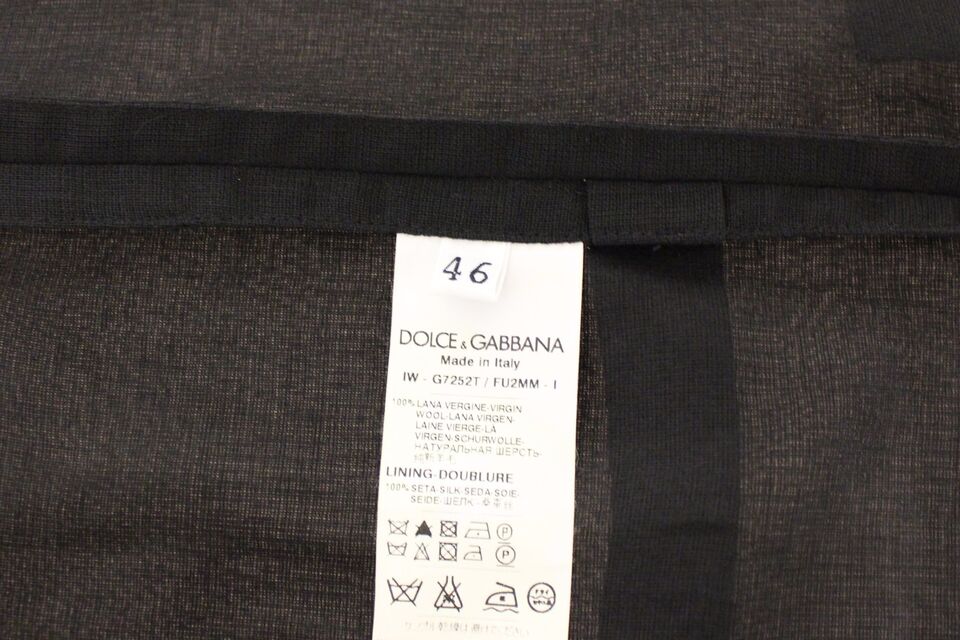 Dolce &amp; Gabbana Black Wool Formal Dress Vest Waistcoat Jacket