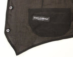 Dolce &amp; Gabbana Black Wool Formal Dress Vest Waistcoat Jacket