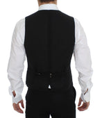 Dolce &amp; Gabbana Black Wool Formal Dress Vest Waistcoat Jacket