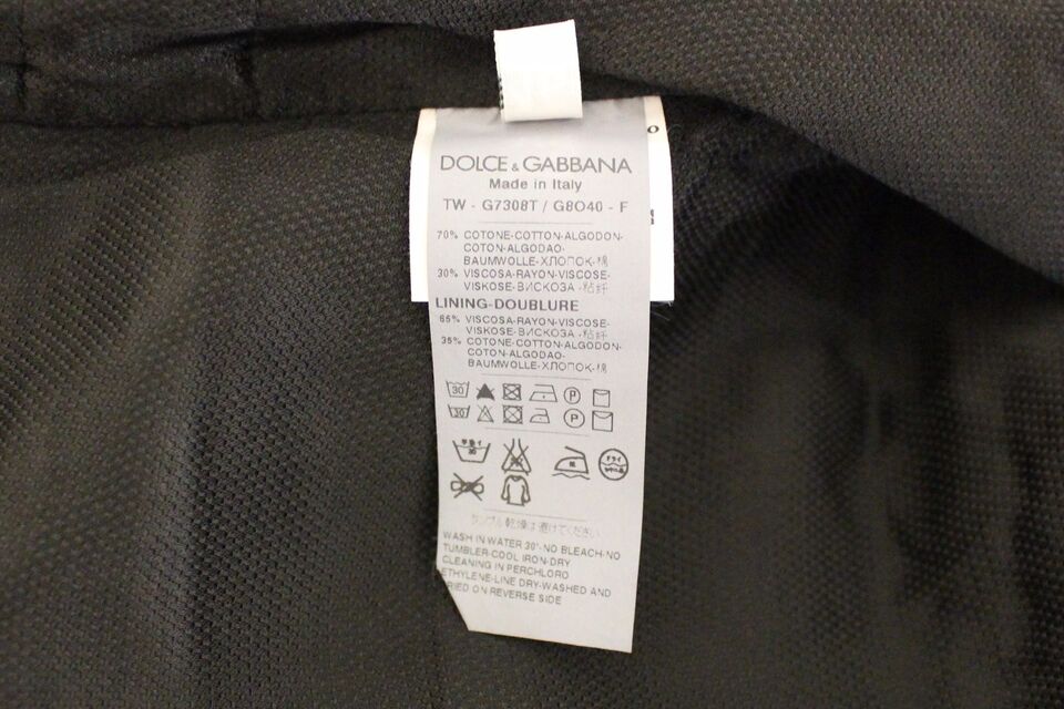 Dolce &amp; Gabbana Black Cotton Blend Dress Vest Waistcoat