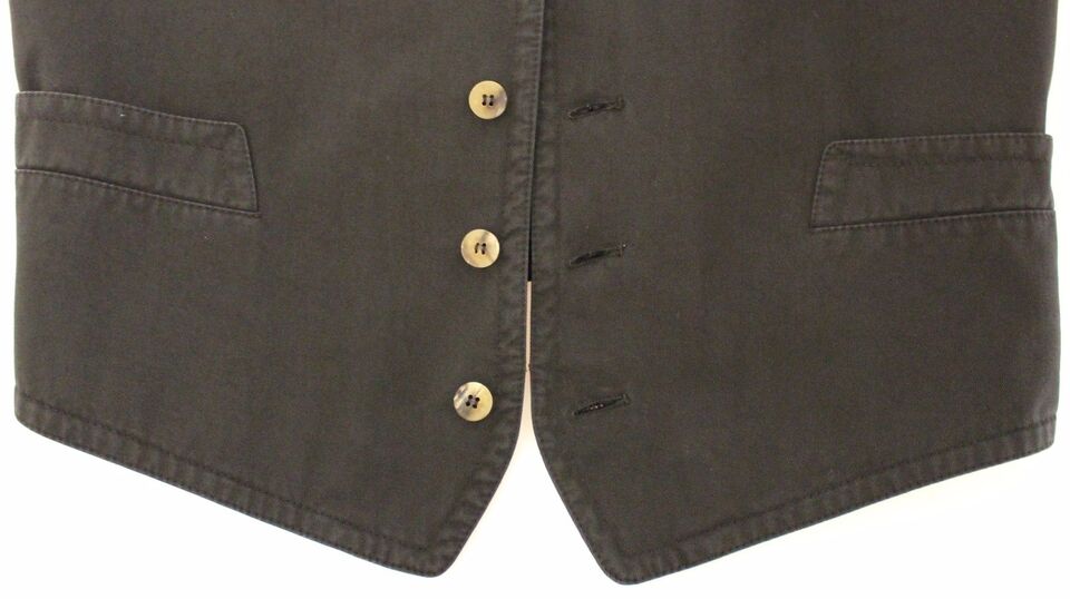 Dolce &amp; Gabbana Black Cotton Blend Dress Vest Waistcoat