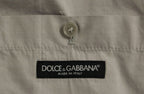 Dolce &amp; Gabbana Beige Silk Blend Dress Formal Vest Waistcoat