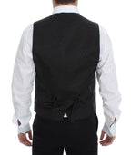 Dolce &amp; Gabbana Black Wool Silk Stretch Dress Vest Blazer