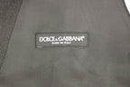 Dolce &amp; Gabbana Gray Slim Fit Button Front Dress Formal Vest