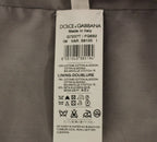 Dolce &amp; Gabbana Gray Cotton Slim Fit Button Front Dress Vest