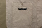 Dolce &amp; Gabbana Beige Cotton Silk Blend Dress Vest Blazer
