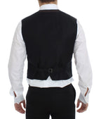 Dolce &amp; Gabbana Brown Cotton Blend Dress Vest Waistcoat