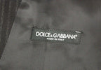 Dolce &amp; Gabbana Black Striped Wool Single Breasted Vest