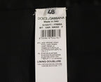 Dolce &amp; Gabbana Gray Striped Wool Logo Vest Gilet Weste