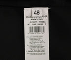 Dolce &amp; Gabbana Gray Striped Wool Logo Vest Gilet Weste
