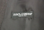 Dolce &amp; Gabbana Gray Striped Wool Logo Vest Gilet Weste