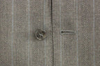 Dolce &amp; Gabbana Gray Striped Wool Logo Vest Gilet Weste