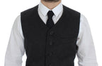 Dolce &amp; Gabbana Gray Wool Blend Vest Gilet Weste