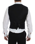 Dolce &amp; Gabbana Gray Wool Blend Vest Gilet Weste
