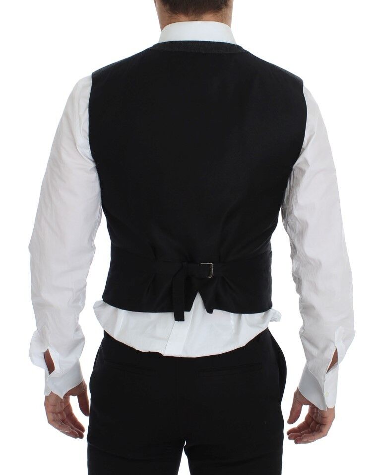 Dolce &amp; Gabbana Gray Wool Blend Vest Gilet Weste