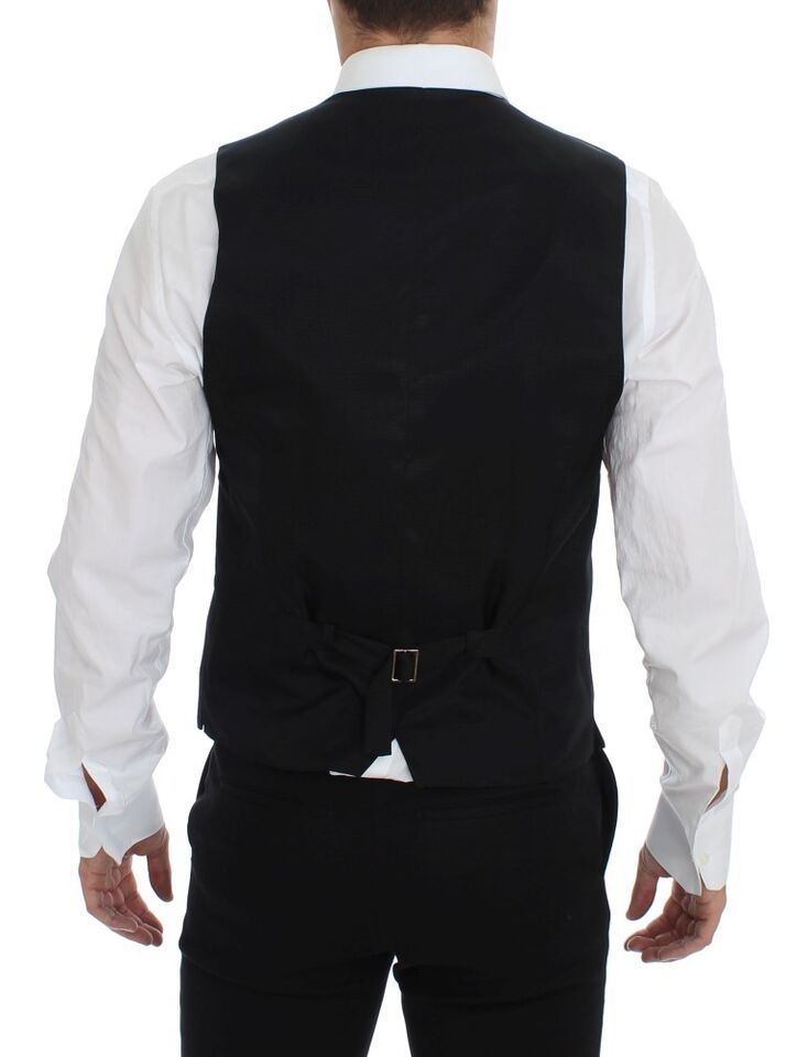 Dolce &amp; Gabbana Gray Wool Formal Dress Vest Gilet Weste